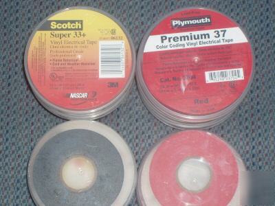 Scotch 3M super 33+ vinyl electrical tape 5 black 5 red