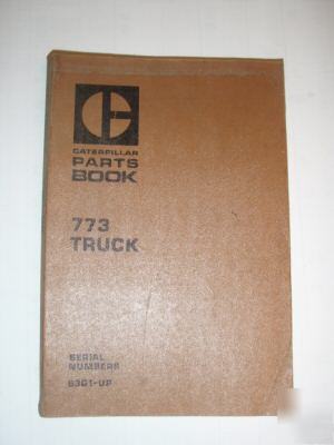 Caterpillar cat 773 truck parts book