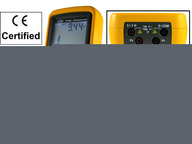 Digital earth resistance tester ground meter ohm ac dc