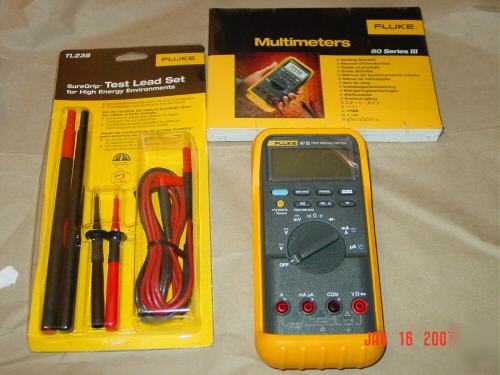 Fluke 87 iii / free fluke TL238 suregrip test lead set