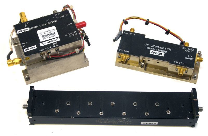 Lot 3 digital microwave rf up-down converter/ waveguide