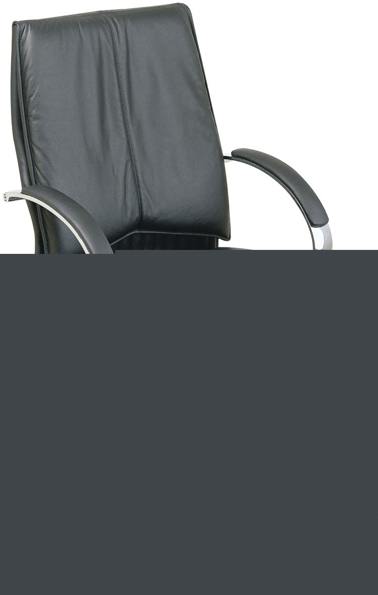 Mid back executive manager leather office black chair