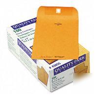 Quality park 6 x 9 park ridge kraft clasp envelope -...