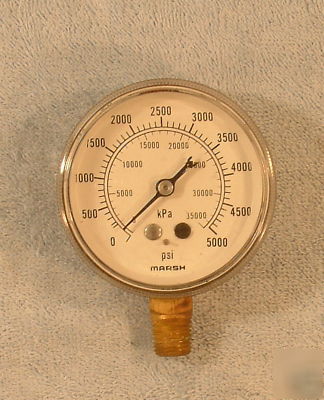 High pressure gauges: 3000 psi, 4000 psi & 5000 psi