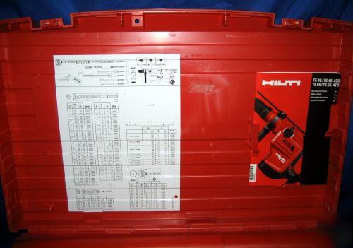 Like new * * hilti te 56 hammer drill in case +bits TE56 