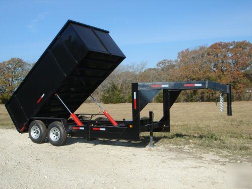 New '07 7X16 bray gooseneck dump trailer 14,000LB gvwr 