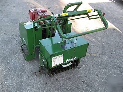 Salsco 355 slicer seeder dethacher lawn renovation