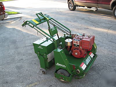 Salsco 355 slicer seeder dethacher lawn renovation