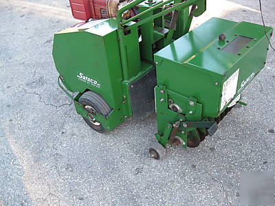 Salsco 355 slicer seeder dethacher lawn renovation