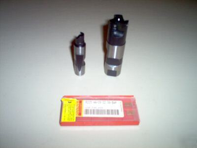 Sandvik inserted mill cutters 1 in & 1/2 in w inserts