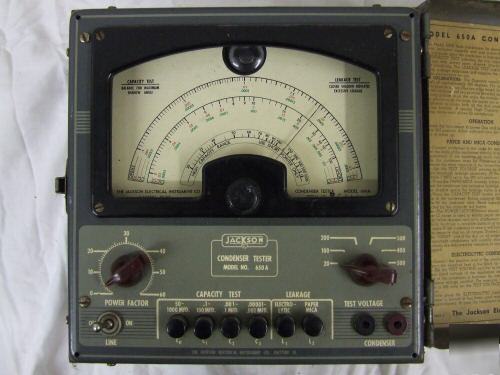 Vintage condenser/capacitor tester