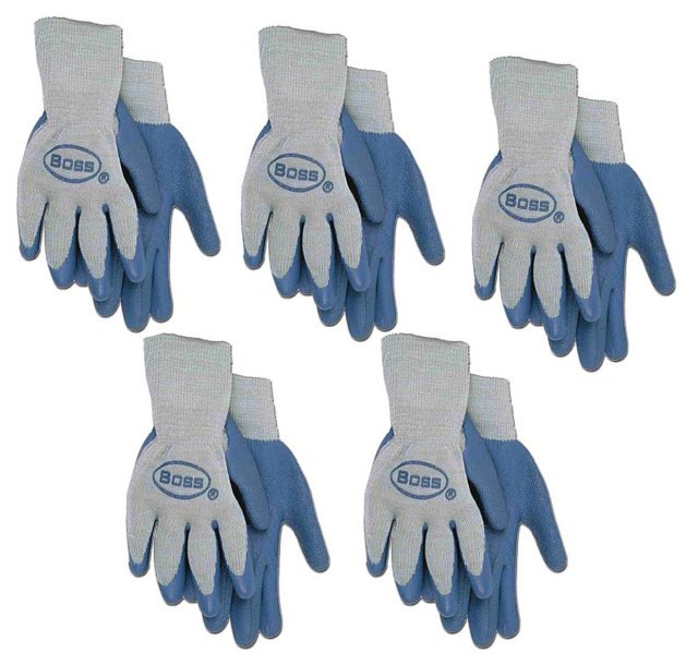 5 boss rubber work gloves string knit size xl 8422J