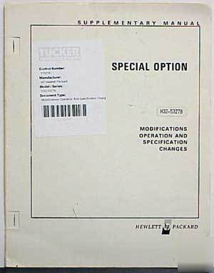 Agilent hp H32-5327B mods & op & spec. changes manual