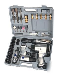 Brobec air impact hammer ratchet wrench die grinder kit