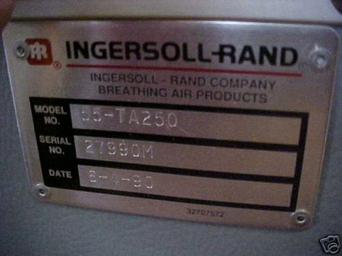 Ingersoll rand air test equipment ati model # 55-TA250