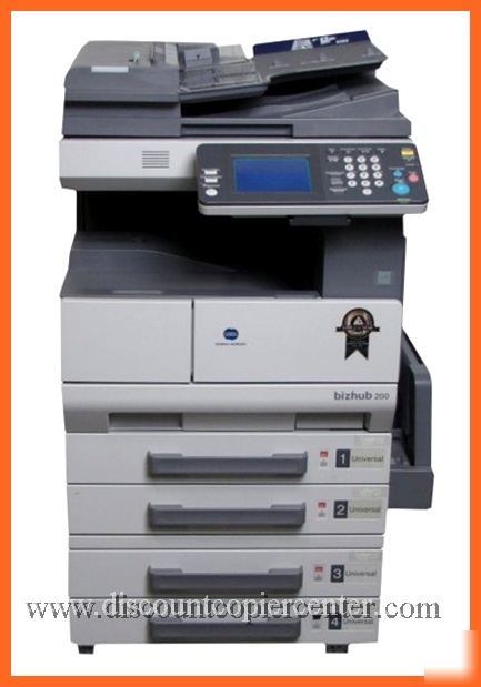 Konica minolta bizhub 200 copier, print,scan,3K copy 