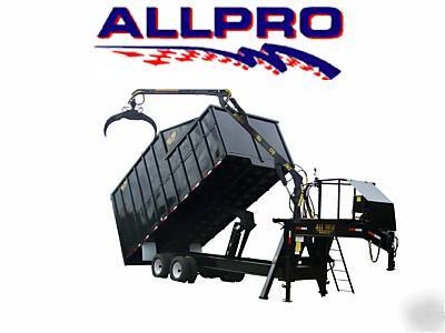 New '09 all pro dump trailer grapple cargo enclosed 