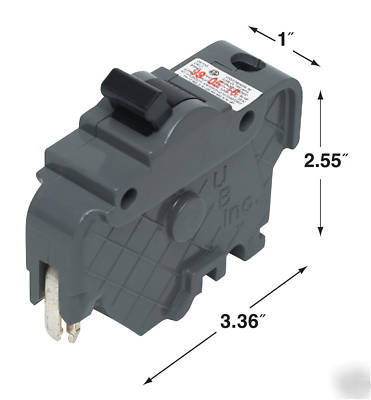 New 50A, 1P UBIF50N thick federal breaker 5-pack