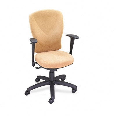 Safco vivid task chair, high back, camel