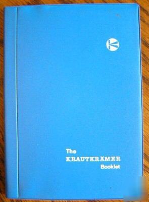 Vintage krautkramer ultrasonic testing booklet germany