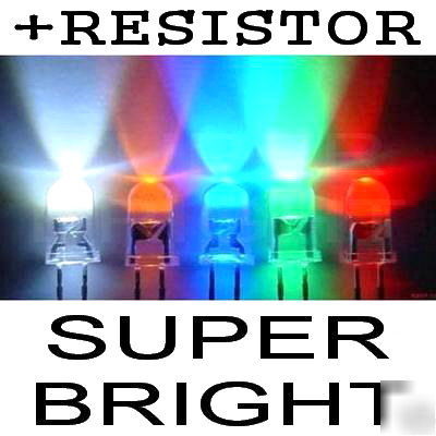 120 x 5MM red green blue yellow white led light 12V 3MM