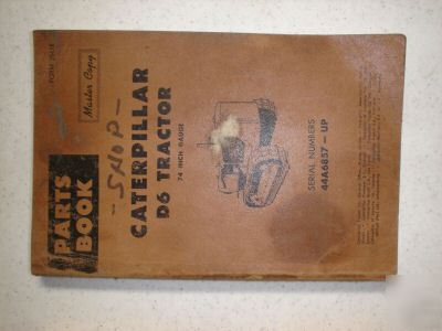 Factory caterpillar D6 tractor parts book manual