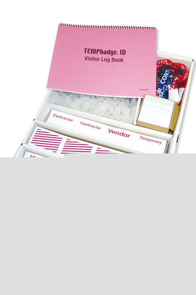 Temporary visitor badges - complete solution kit 09002