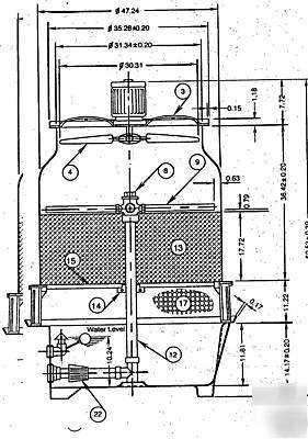  cooling tower 15 nominal tons non-corrosive w/warranty