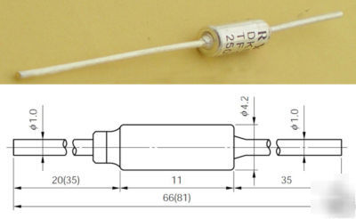 5 pcs microtemp thermal fuse 185â„ƒ tf cut-off 10A 250V 