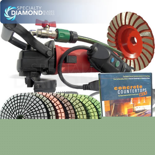 Concrete countertop polishing kit / dvd wet polisher