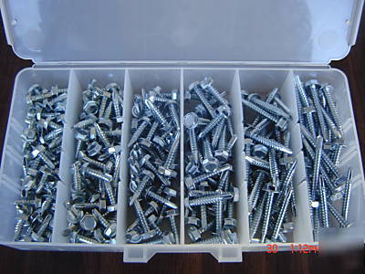 125 pc #12 hex washer self drilling screw m-3029-z