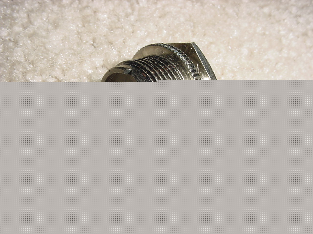 Cb receiver coax receptacle with connecting nut