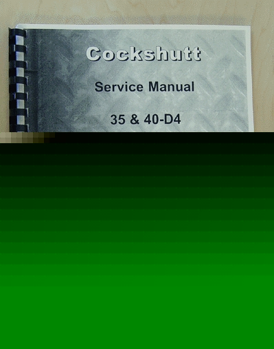 Cockshutt 35 & 40-D4 service manual (co-s-35-40 D4)
