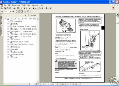 John deere lawn & garden products repair 3 cd set 