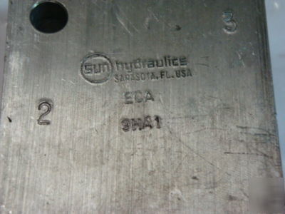 Sun hydraulics eca valve body - used