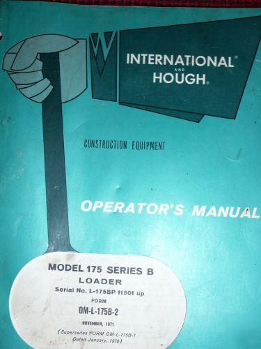 2 international and hough construction,equipment books