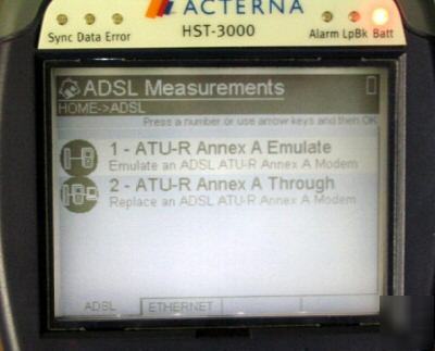 Acterna hst-3000 handheld tester adslr sim wavetek jdsu