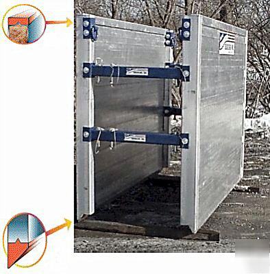 Aluminum trench box 6' high x 8' long x adj. width
