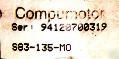 Compumotor (parker) S83-135-mo servo motor