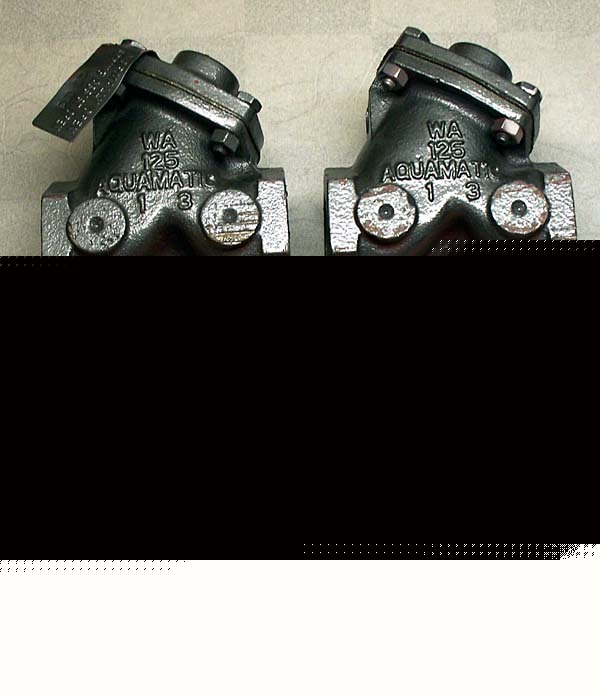 Lot of 3 -aquamatic wa-125 pneumatic 1-inch air valves