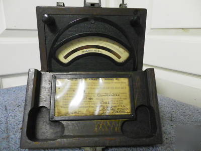 Vintage weston dc millivolt meter model 45 made in 1951