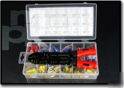 175PC solderless term connect cripimping set crimper