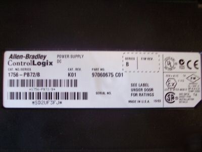 Allen-bradley 13 slot control logix w/ proc. 1756-L55A 