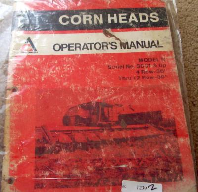 Allis chalmers model n corn head operators manual