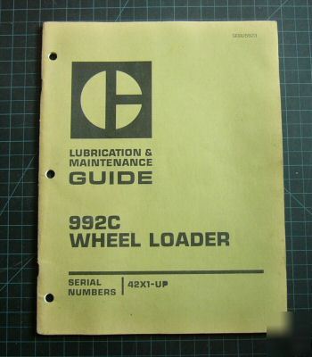 Cat caterpillar 992C operation maintenance shop manual