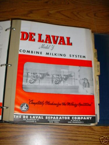 De laval dealers salesman book 1950's-brochures-more