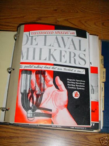 De laval dealers salesman book 1950's-brochures-more