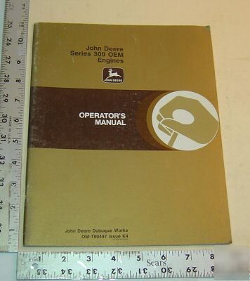 John deere operator manual - series 300 oem engines