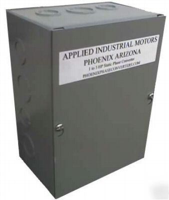 New 5 hp rotary phase converters panel 