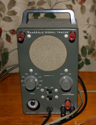 Vintage heathkit signal tracer model t-4 with manual 